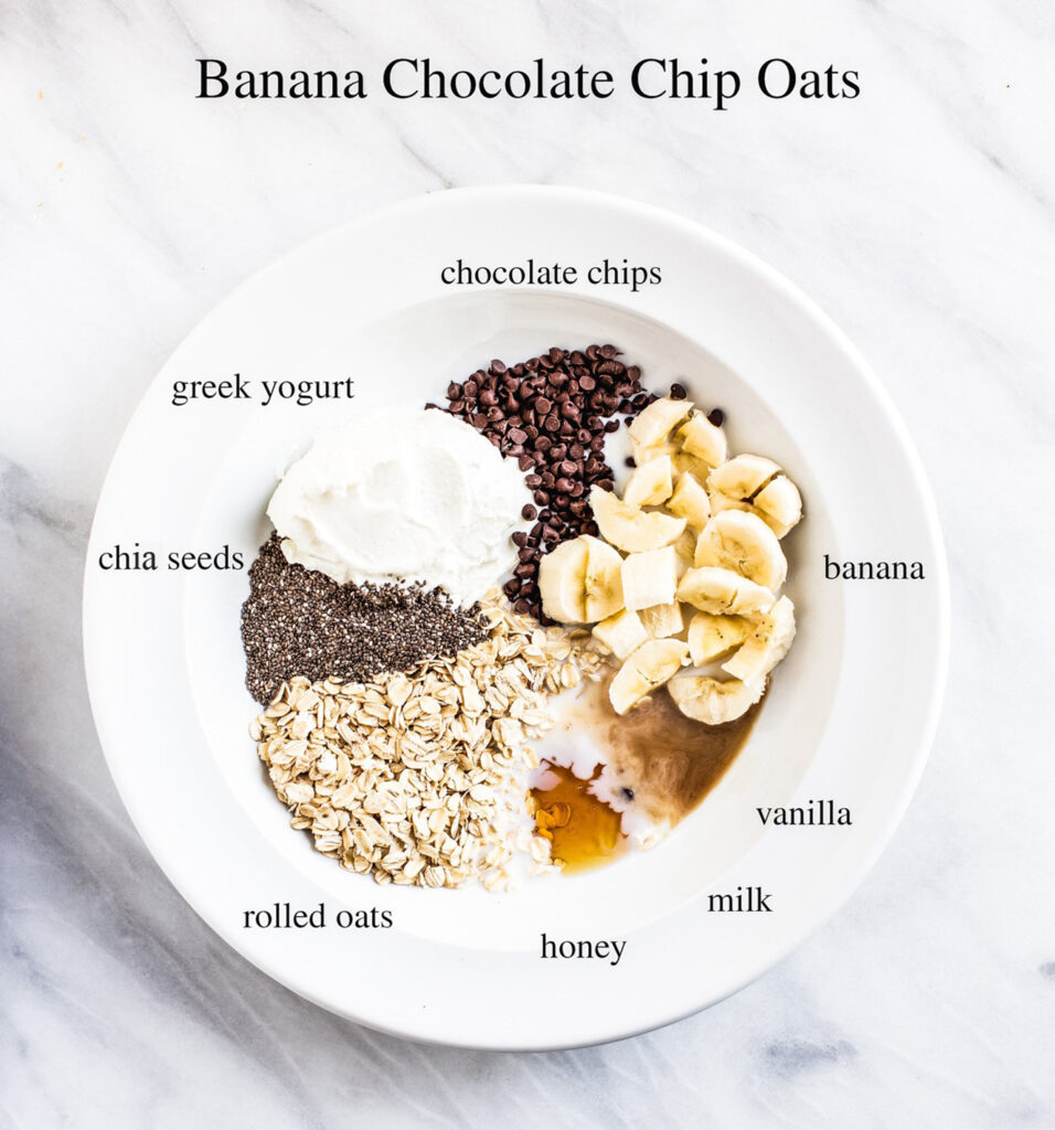 Banana Chocolate Chip Overnight Oats