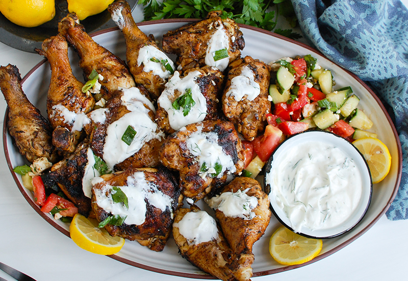 Mediterranean Grilled Chicken with Dill Greek Yogurt
