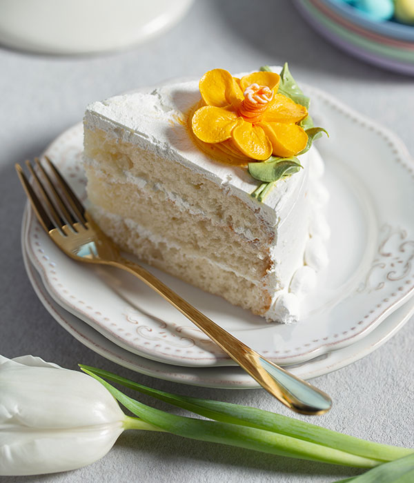 Daffodil Cake Slice