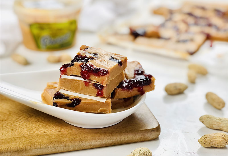 Peanut Butter & Jelly Freezer Fudge