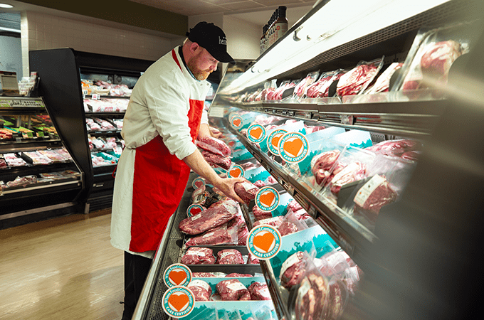 Heinen's Burcher Adding Heinen's Meat to the Refrigerated Meat Case