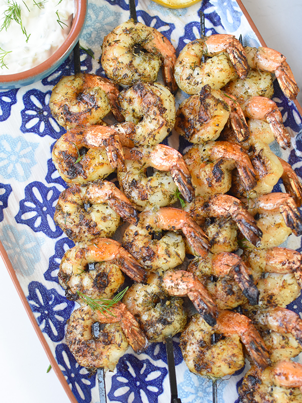 Greek Shrimp Skewers