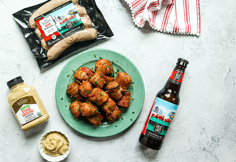 Christmas Ale Beer Brat Bites