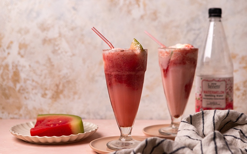 Fizzy Watermelon Floats