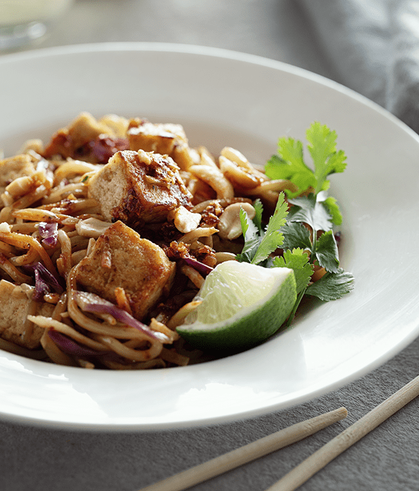 Chili Crisp Tofu Stir-Fry in a bowl