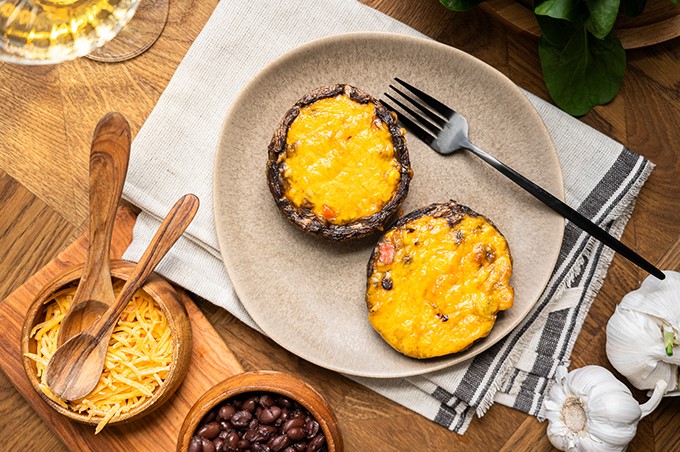 Heinen's Southwest Stuffed Mushrooms on a Plate