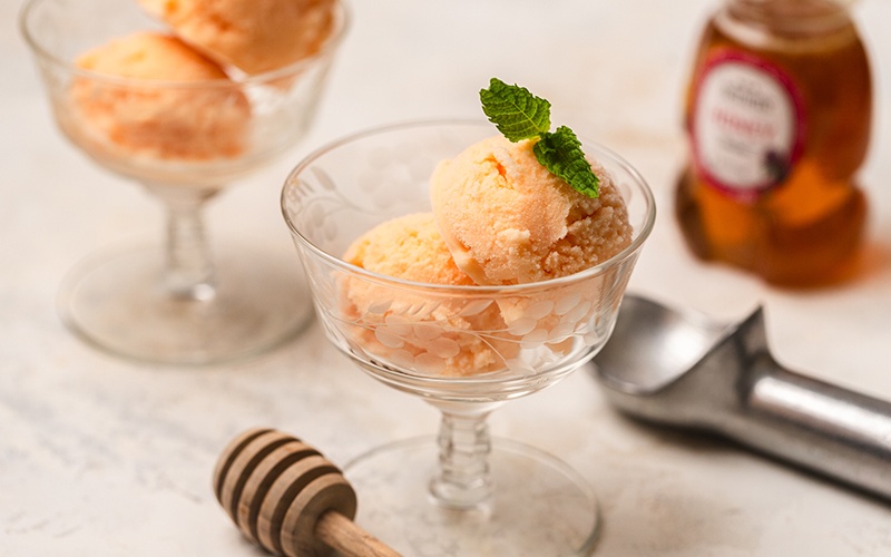 Simple Cantaloupe Sherbet