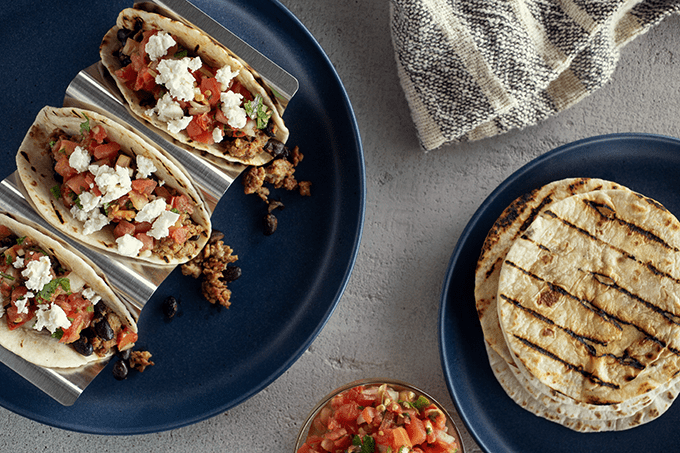 Chorizo and Goat Cheese Street Tacos