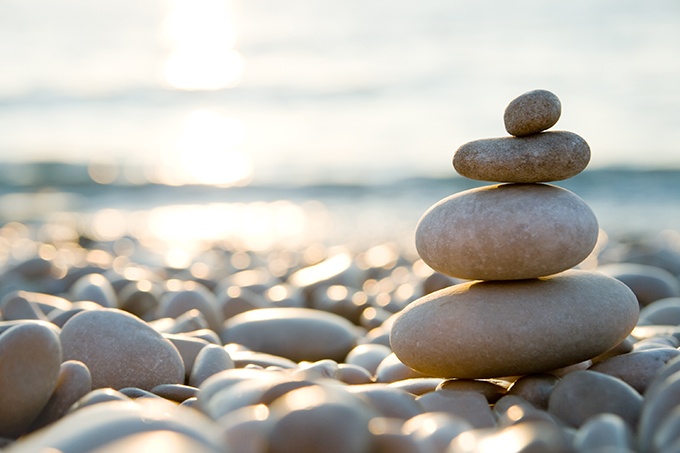 Rocks balanced on top of each other