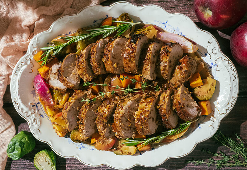 Maple Roasted Pork Tenderloin with Fall Vegetables