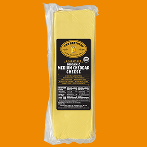 New at Heinen's: Two Brothers A2 Grass-Fed Organic Block Medium Cheddar Cheese