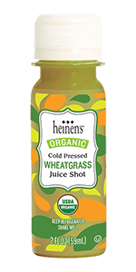 Heinen's organic cold pressed wheatgrass juice shot