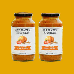 Two Jars of Eat Happy Kitchen Pumpkin Marinara Sauce