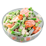 A Large Bowl of Frozen Mediterranean Vegetables