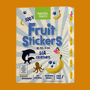 A Box of Peaceful Fruits Fruit Stickers