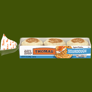 A Package of Thomas Sourdough English Muffins