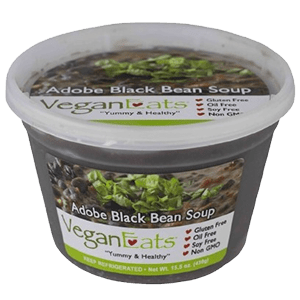 A Container of Vegan Eats Adobo Black Bean Soup