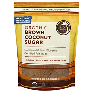 A Bag of Big Tree Farms Organic Brown Coconut Sugar