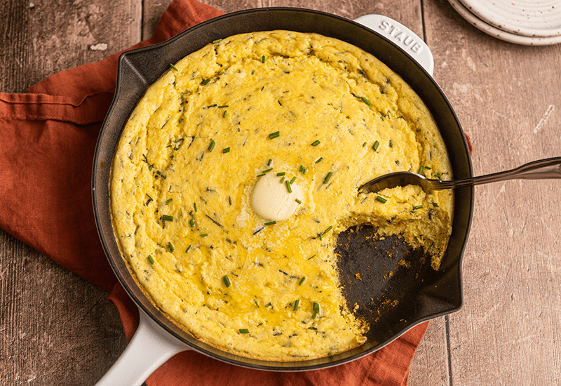 Cheddar Chive Spoon Bread