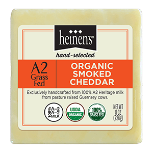 Heinen's Organic A2 Smoked Cheddar Cheese Block