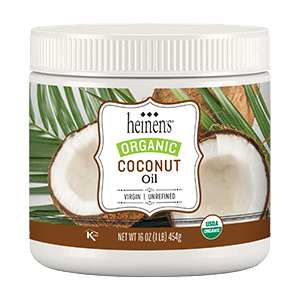 A Container of Heinen's Organic Coconut Oil