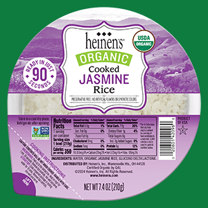 A Single Serve Heinen's Organic Cooked Jasmine Rice Bowl