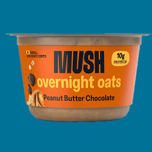 A Container of Mush Peanut Butter Chocolate Overnight Oats