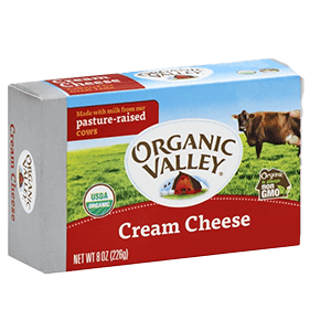 A Package of Organic Valley Cream Cheese