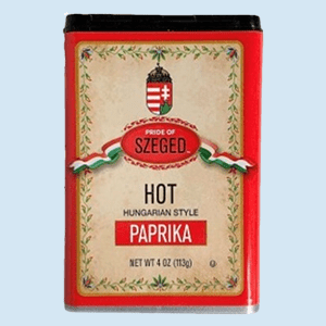 A Canister of Pride of Spice Hungarian Hot Paprika