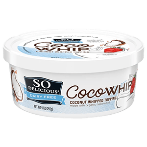 A Container of So Delicious Dairy Free CocoWhip Topping