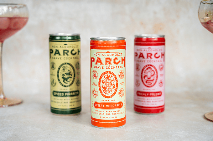 Three Parch Non-Alcoholic Mocktail Cans 