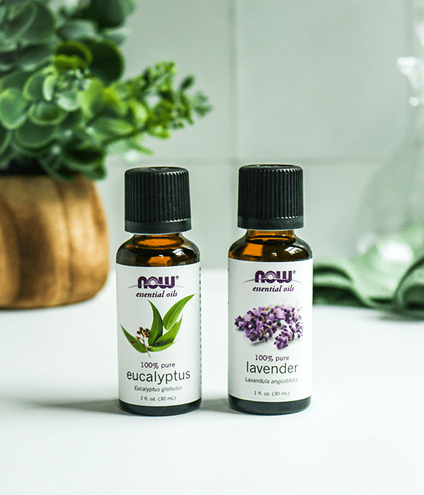 Two NOW Essential Oils Bottles