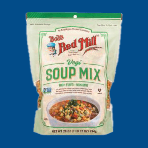 Package of Bob's Red Mill Soup Mix. 