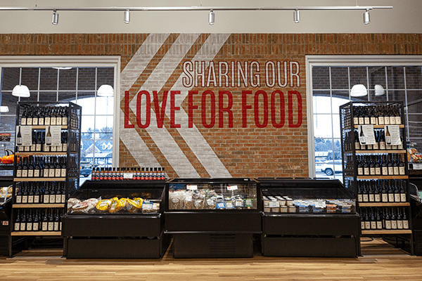 Heinen's Sharing our Love for Food Brick Wall Mural