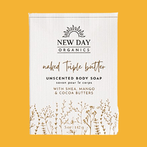 A Package of New Day Organics Unscented Soap