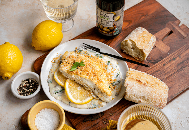 Easy Halibut Florentine