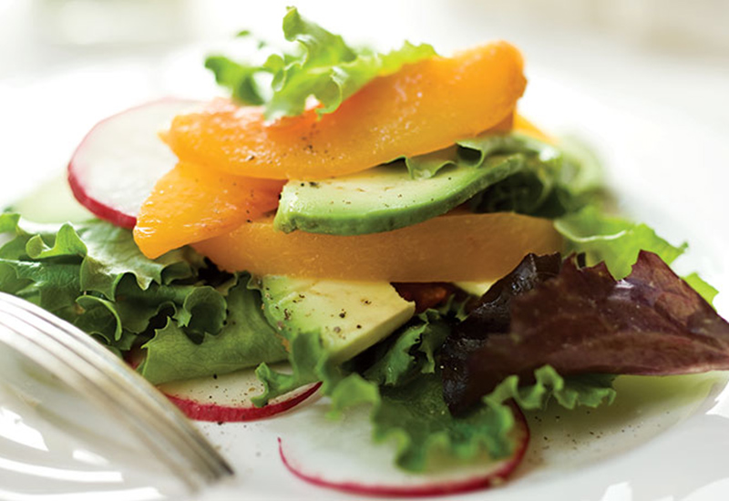 Peach and Avocado Salad with Creamy Tarragon Dressing Heinen's